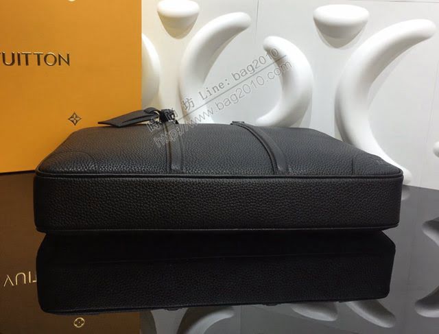 lv新款包包 路易威登Porte-Documents Voyage公事包 Taurillon小牛皮 lv時尚商務男士公事包 N56003  ydh3894